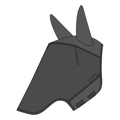 Afbeelding van EQUITHÈME Vliegenmasker Anatomic met UV Bescherming Zwartverkocht door Agradi