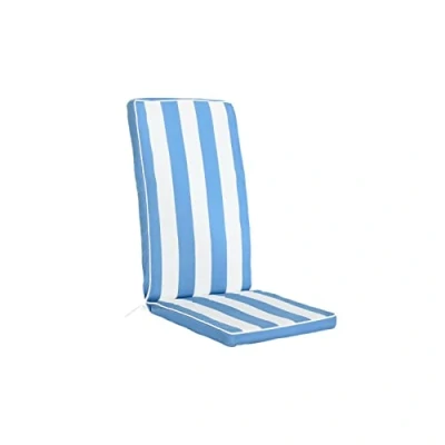 Afbeelding van Stoelkussen DKD Home Decor Strepen Wit Hemelsblauw (42 x 4 115 cm)