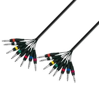 Afbeelding van Adam Hall 3 Star Series 5 m 8 x 6,3 mm jack plug naar