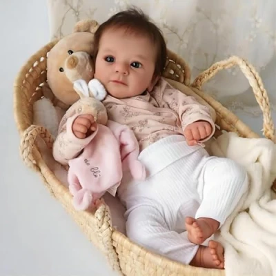 Afbeelding van Scnbom 20inch 50cm poppen Reborn baby siliconen pop meisje levensechte babypop jongen realistic dolls toddler girls