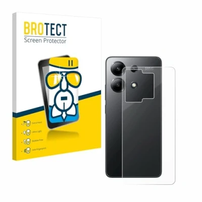 Afbeelding van BROTECT Screenprotector voor Xiaomi Redmi Note 13 4G (Achterkant) Folie Beschermfolie Beschermglas transparant