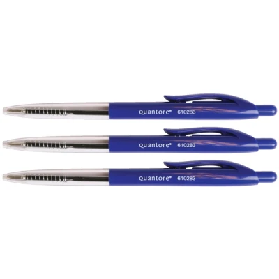 Afbeelding van BALPEN QUANTORE DRUKKNOP BLAUW MEDIUM PER STUK