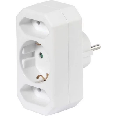 Afbeelding van Stopcontact Splitter 1 x Schuko / 2 Euro Wit Brennenstuhl