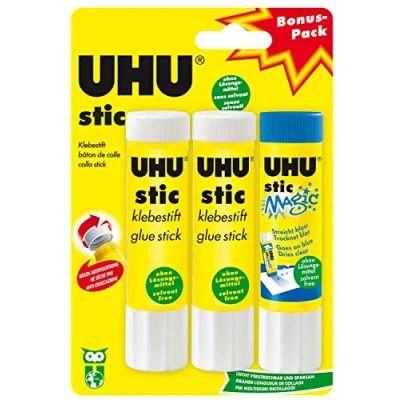 Afbeelding van Uhu 45290 lijmstiften set van 3, 2 Stic met 1 Magic, 21 g