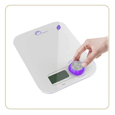 Afbeelding van Little Balance 8347 Kinetic Flower pruim keukenweegschaal zonder batterij milieuvriendelijk door Knop, 5 kg/1 g…