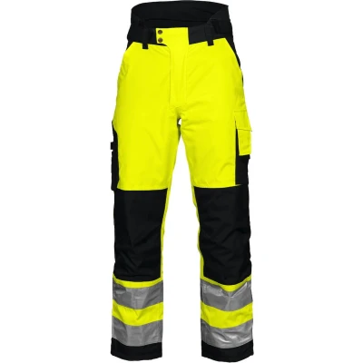 Afbeelding van ProJob 6514 GEVOERDE SIGNALISATIEREGENBROEK EN ISO 20471 KLASSE 2 646514 Geel/Zwart