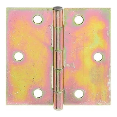 Afbeelding van Alberts 850296 Scharnier vierkant elektrolytisch geel verzinkt 82 x mm set van 20