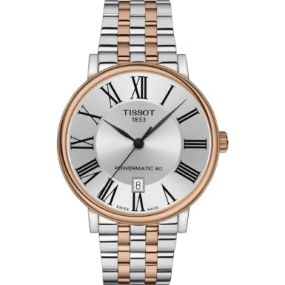 Afbeelding van Tissot orologio uomo Carson Powermatic 80 automatico 40mm acciaio pvd oro rosa T122.407.22.033.00