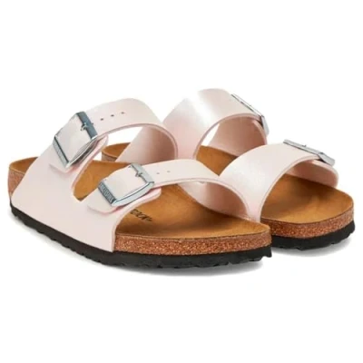 Afbeelding van Birkenstock Arizona Saffiano Iridescent Muiltjes, Dames, Maat: 39, Light rose Kunststof
