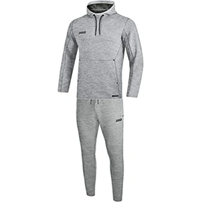 Afbeelding van JAKO Premium Basics Joggingpak Met Sweatshirt Capuchon, Uniseks Volwassene, Heide Grijs, 4XL