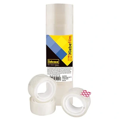 Afbeelding van Idena 631041 Plakfolie 8 stuks, 19 mm x 10 m, transparant