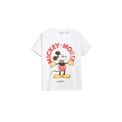 Afbeelding van Desigual Mickey Mouse Tshirt print, Dames, Maat: XL, White