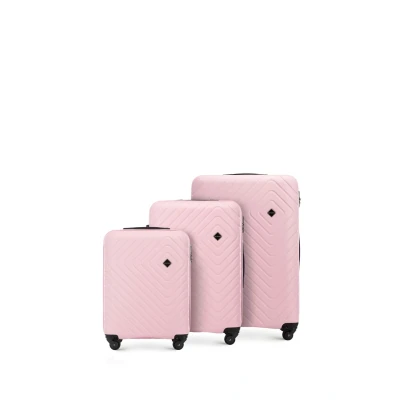 Afbeelding van Wittchen CUBE LINE Kofferset, Dames, Maat: One Size, Light pink