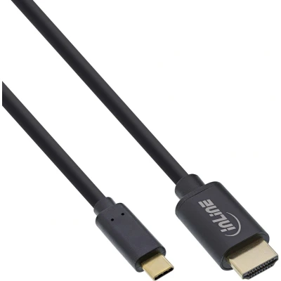 Afbeelding van InLine 64115, 5 m, USB Type C, HDMI, Mannelijk, Recht