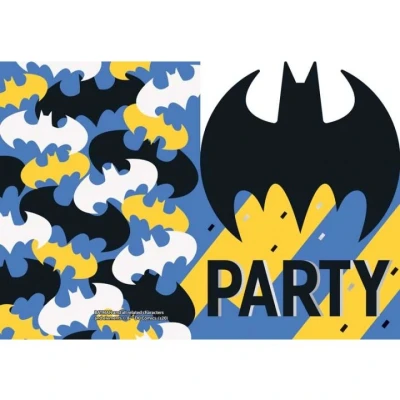 Afbeelding van Uitnodiging Batman 8 stuks