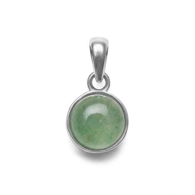 Afbeelding van Zentana Aventurijn Ketting Hanger Rond Geslepen 925 Sterling Zilverkleurig
