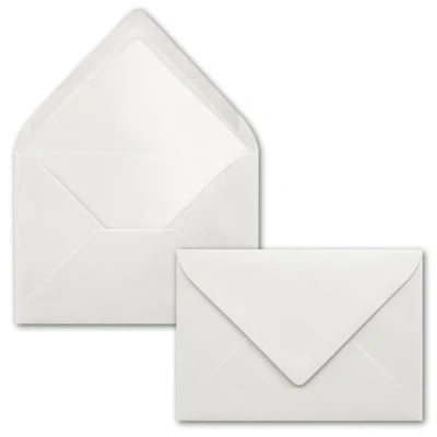Afbeelding van 75 enveloppen lichtgrijs, DIN C6, gevoerd met wit zijdepapier, 90 g/m², 11,4 x 16,2 cm, natte plakrand NEUSER PAPIER