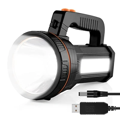Afbeelding van AF WAN LED handlamp 7000 lumen, zaklamp, oplaadbare CREE super helder Ustellar schijnwerper camping lantaarn waterdicht zoeklicht (zwart)
