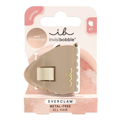 Afbeelding van invisibobble Everclaw S Too Faced Kleine, metaalvrije haarklem met mat en glanseffect, voor dames, kapper dagelijks gebruik, veelzijdig alternatief haarspelden in marmerlook, 1 stuk