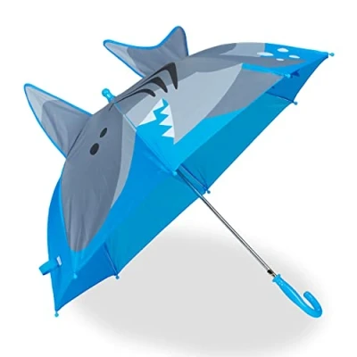Afbeelding van Relaxdays kinderparaplu haai Ø 78 cm polyester peuterparaplu paraplu jongens 3D
