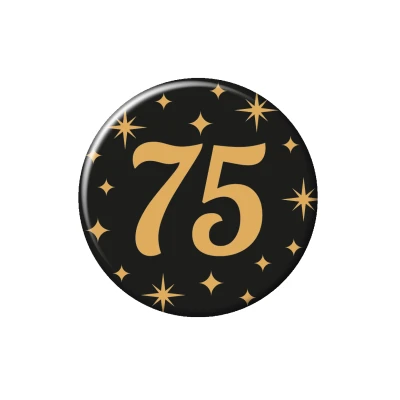 Afbeelding van Paperdreams Button Classy Party 75 jaar