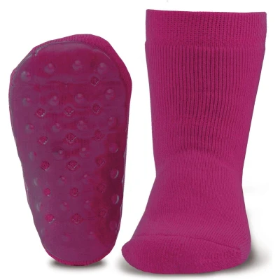Afbeelding van Antislip sokken effen donker fuchsia/paars 29/30