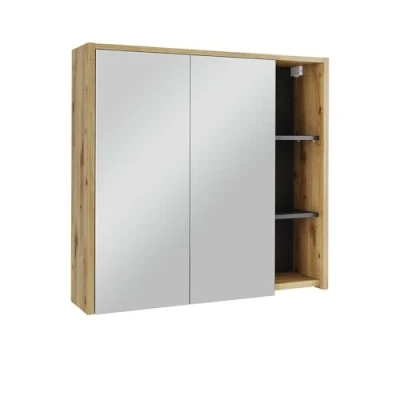 Afbeelding van Vicco ViolaBadkamerspiegelkast 80 x 75 cm met open vakken Artisanaal/grijs