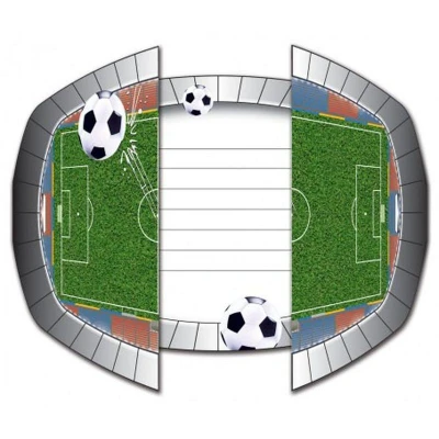 Afbeelding van Voetbal Uitnodigingen Stadion 8 stuks
