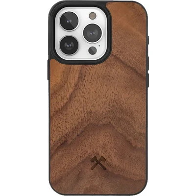 Afbeelding van Apple iPhone 15 Pro Max MagSafe Hoesje Hout Woodcessories Hardcase/Backcover Bruin Telefoonhoesje Shockproof/Valbescherming