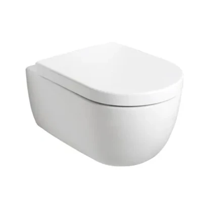 Afbeelding van Plieger Kansas Compact randloos toilet met softclose &amp; quick release zitting wit