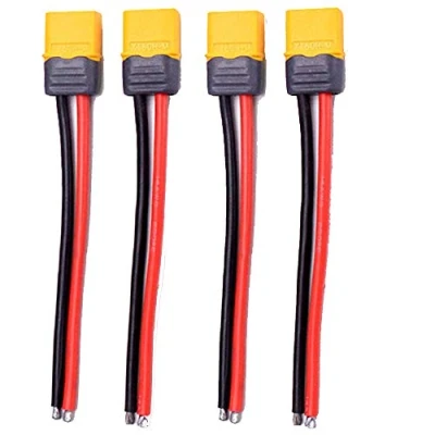 Afbeelding van Yiqigou 4 Stks XT60 Kabel Pigtail XT60H mannelijke Vrouwelijke Connector plug Kabeldraad en 5.9&quot;12AWG Siliciumdraad voor RC Lipo Batterij (XT60 draad)
