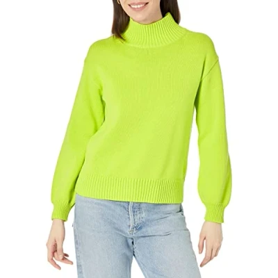 Afbeelding van Amazon Essentials Dames katoenen trui met trechterhals (verkrijgbaar in grote maten), limoengroen, X Large