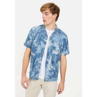 Afbeelding van camel active Kurzarm MIT Alloverprint Overhemd, Heren, Maat: 6XL, Dark navy