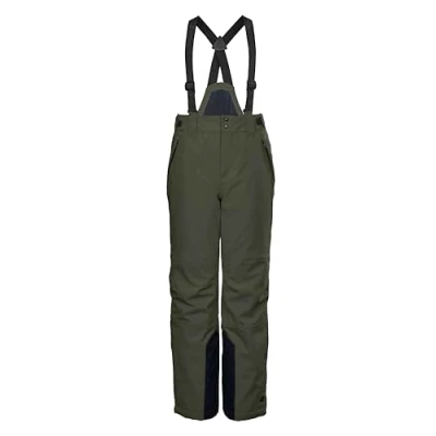 Afbeelding van killtec KSW 79 BYS SKI PNTS Functionele broek/skibroek voor jongens met afritsbare slabbetje, sneeuwvanger en randbescherming, dunkeloliv,