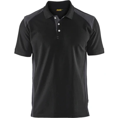Afbeelding van Blaklader Poloshirt piqué 3324 1050 Zwart/Medium grijs