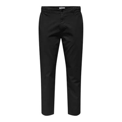 Afbeelding van Only &amp; Sons Onsfree Regular Chino, Heren, Maat: 29x34, Black