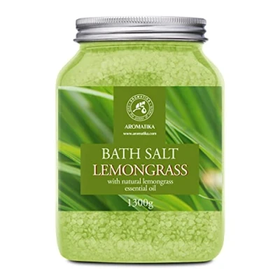 Afbeelding van Zee badzout citroenras 1300g bad zeezout met etherische citroengas olie aromatherapie lichaamsverzorging goede slaap ontspanning stemming badgeur badadditief 1.3kg