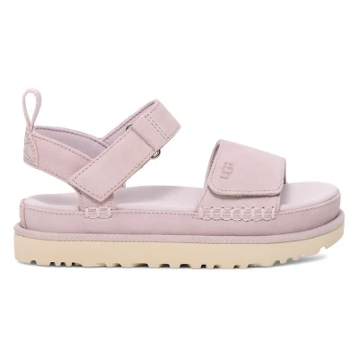 Afbeelding van UGG Goldenstar Sandalen met plateauzool, Dames, Maat: 41, Lilac Veloursleer