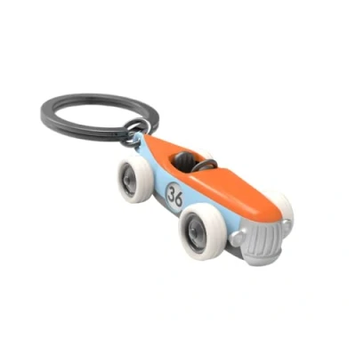 Afbeelding van O meta[l]morphose Metalorfose sleutelhanger Flitzer Vintage MTM238 01, Blauw, oranje, Eén maat