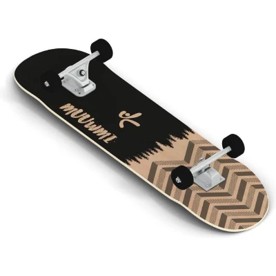 Afbeelding van Muuwmi Skateboard Forest 20 X 79 Cm Hout Zwart/bruin