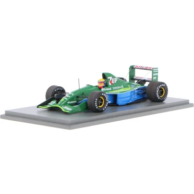 Afbeelding van De 1:43 Diecast Modelcar van Jordan 191 #32 Italiaanse GP 1991. rijder was R. Moreno. fabrikant het schaalmodel is Spark. Dit model alleen online verkrijgbaar