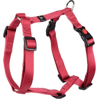 Afbeelding van Hond Harnas H vorm Ziggi Kersenrood M 45 65cm 55 70cm 20mm
