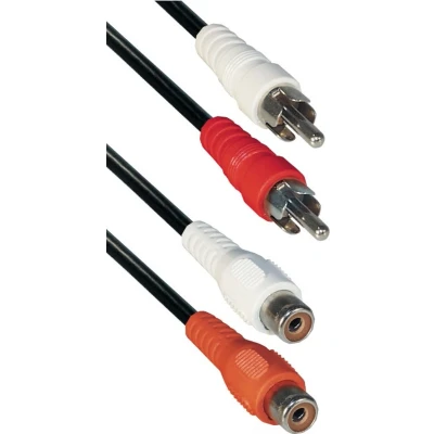 Afbeelding van Tulp stereo audio verlengkabel zwart 1,5 meter