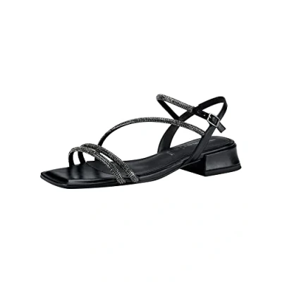 Afbeelding van Tamaris Sandalen, Dames, Maat: 40, Black metallic Textiel/ synthetisch