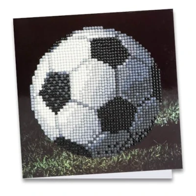Afbeelding van Ideen mit Herz Diamond Painting wenskaart, 16 x cm, 370 g/m², incl. envelop en gereedschap, voetbal