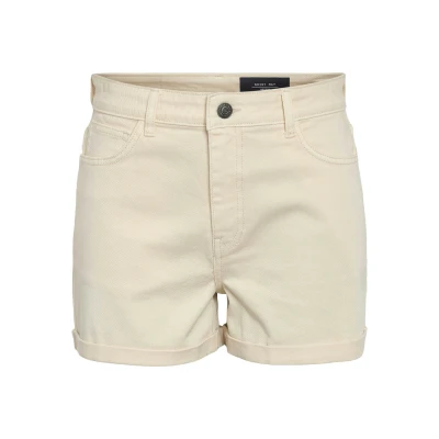 Afbeelding van Noisy may Broek Nmmoni Hw Dnm Shorts Color S 27029546 Birch Dames Maat