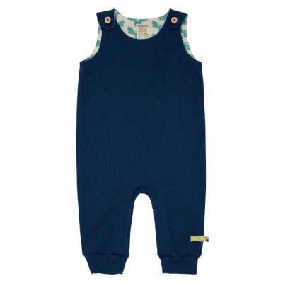 Afbeelding van loud + proud Uniseks babywafel, GOTS gecertificeerd, Made in Germany romper, ultramarine, 86/92