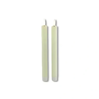 Afbeelding van Dinerkaars Rustiek met LED Creme 24 cm P/2