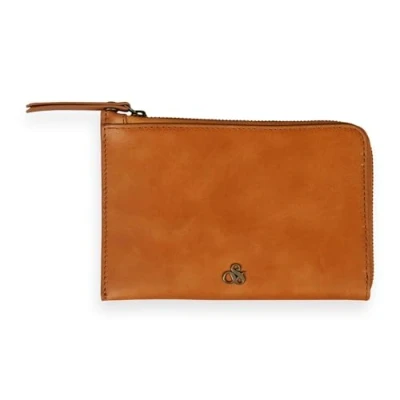 Afbeelding van SCOTCH &amp; SODA Zip Travel Wallet Cognac