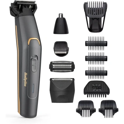 Afbeelding van BaByliss Graphite Precision 12 in 1 Multi Trimmer Trimmerset MT987E Precisie Baardtrimmer Bodygroomer Wenkbrauw/ Oor/ Neustrimmer